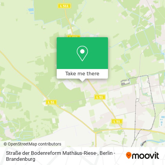 Straße der Bodenreform Mathäus-Riese- map