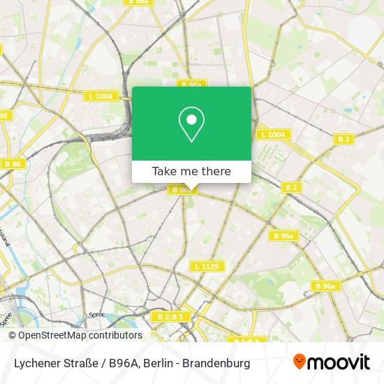 Lychener Straße / B96A map