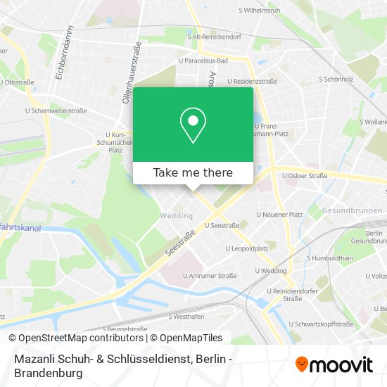 Карта Mazanli Schuh- & Schlüsseldienst