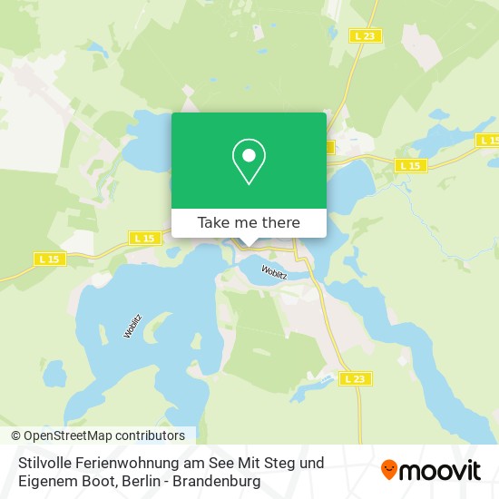Stilvolle Ferienwohnung am See Mit Steg und Eigenem Boot map