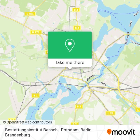 Bestattungsinstitut Bensch - Potsdam map
