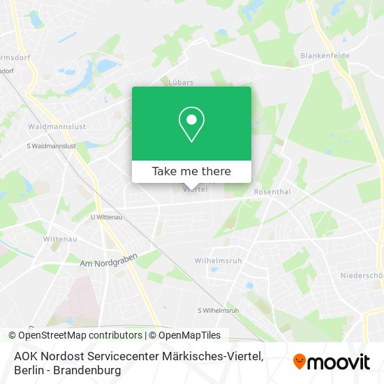 AOK Nordost Servicecenter Märkisches-Viertel map