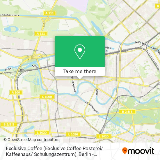 Карта Exclusive Coffee (Exclusive Coffee Rosterei/ Kaffeehaus/ Schulungszentrum)