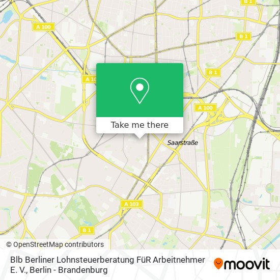 Blb Berliner Lohnsteuerberatung FüR Arbeitnehmer E. V. map
