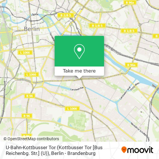 U-Bahn-Kottbusser Tor (Kottbusser Tor [Bus Reichenbg. Str.] (U)) map