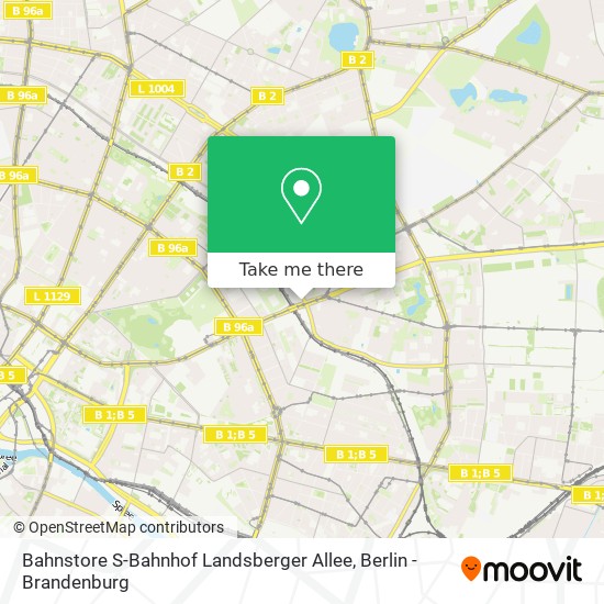 Bahnstore S-Bahnhof Landsberger Allee map