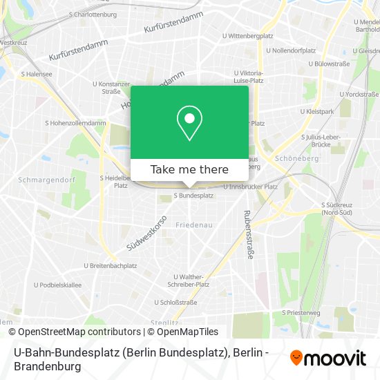 Карта U-Bahn-Bundesplatz (Berlin Bundesplatz)