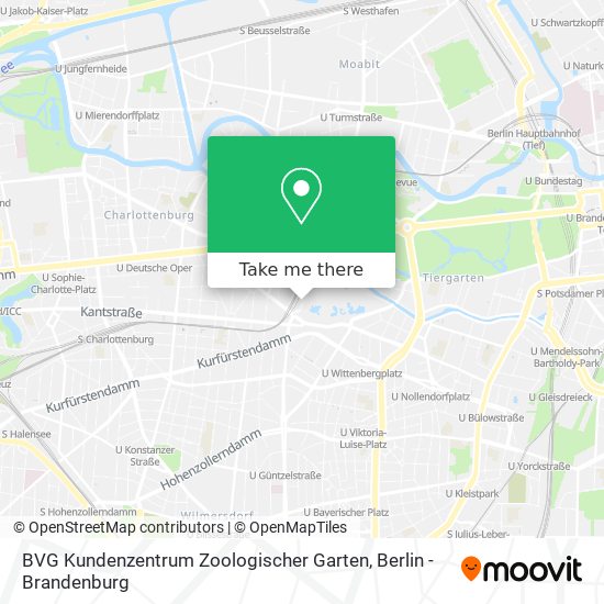 BVG Kundenzentrum Zoologischer Garten map