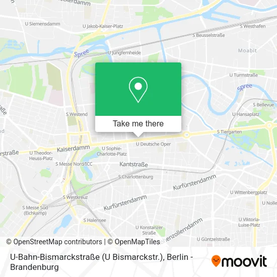 Карта U-Bahn-Bismarckstraße (U Bismarckstr.)