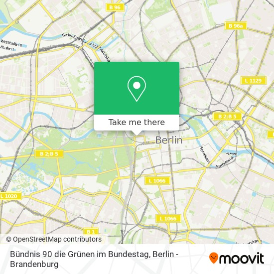 Bündnis 90 die Grünen im Bundestag map