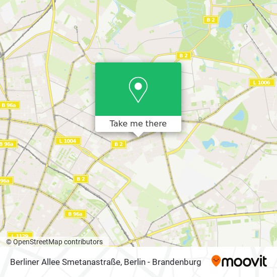 Карта Berliner Allee Smetanastraße