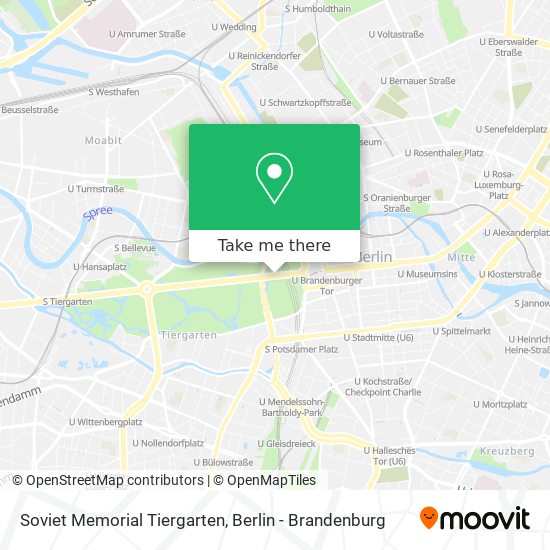 Soviet Memorial Tiergarten map