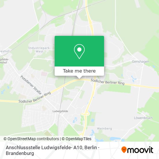 Карта Anschlussstelle Ludwigsfelde- A10