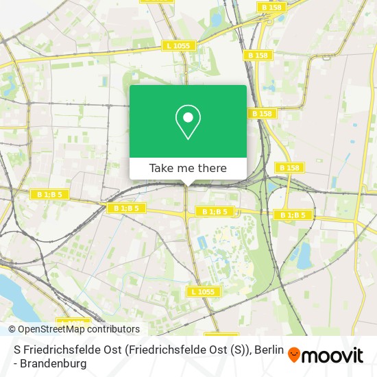 Карта S Friedrichsfelde Ost (Friedrichsfelde Ost (S))
