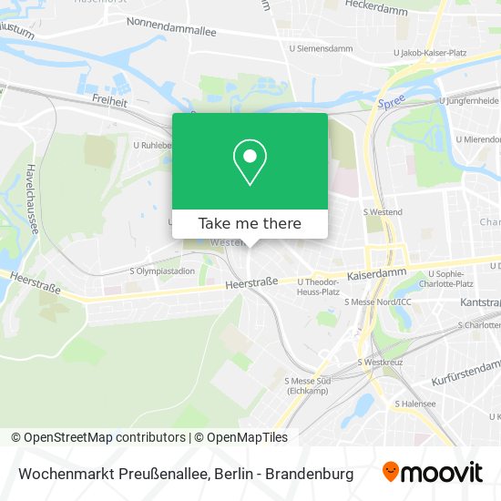 Wochenmarkt Preußenallee map