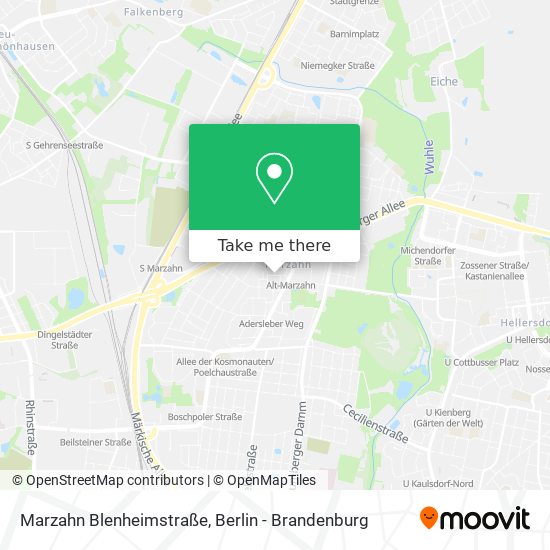 Marzahn Blenheimstraße map