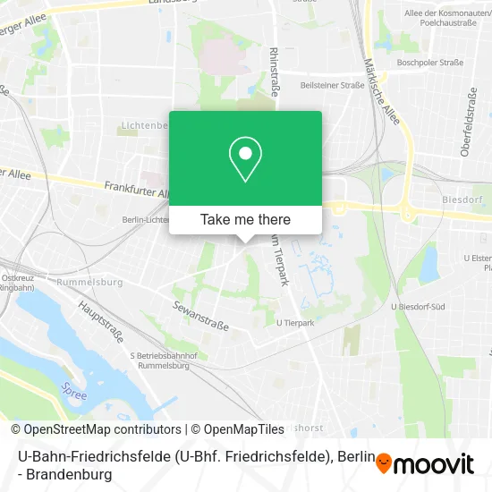 Карта U-Bahn-Friedrichsfelde (U-Bhf. Friedrichsfelde)