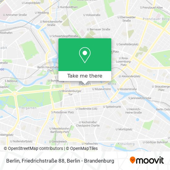 Карта Berlin, Friedrichstraße 88