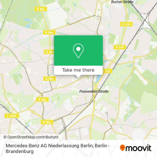 Карта Mercedes-Benz AG Niederlassung Berlin