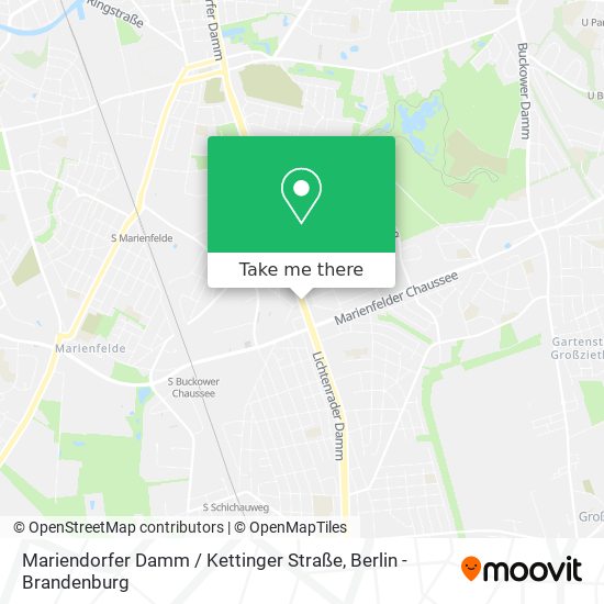 Карта Mariendorfer Damm / Kettinger Straße