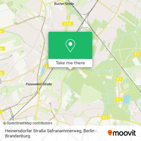 Heinersdorfer Straße Safranammerweg map