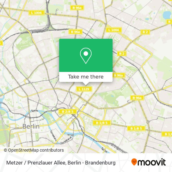 Карта Metzer / Prenzlauer Allee