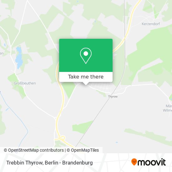 Trebbin Thyrow map