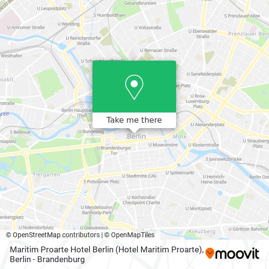 Maritim Proarte Hotel Berlin map