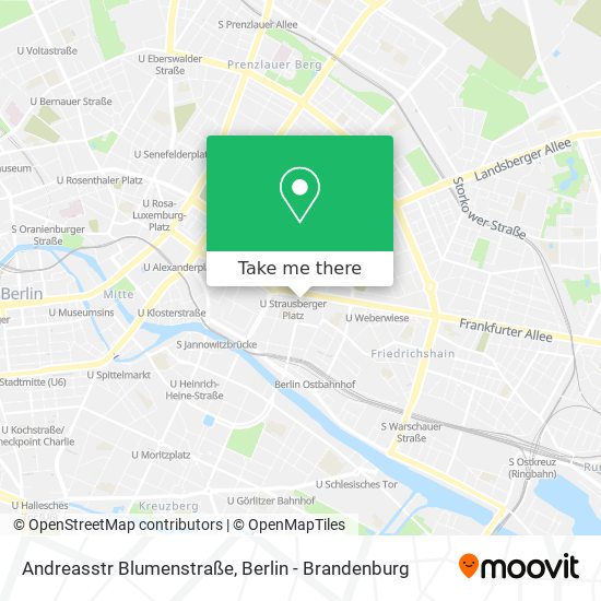 Andreasstr Blumenstraße map