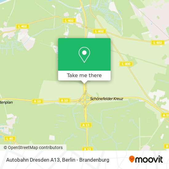 Autobahn Dresden A13 map