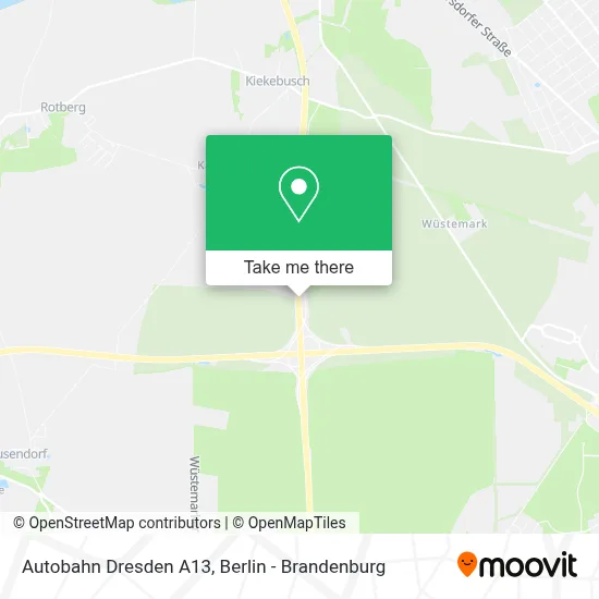 Autobahn Dresden A13 map