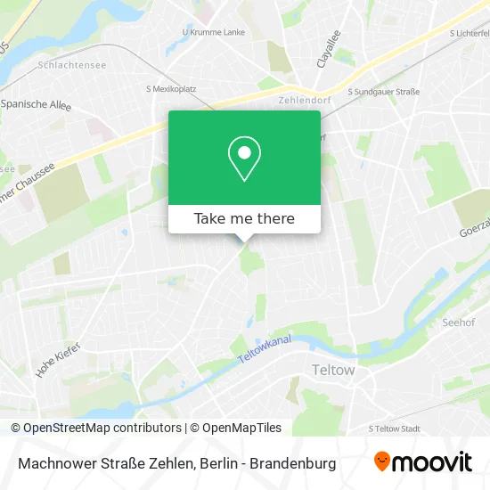 Карта Machnower Straße Zehlen