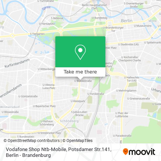 Карта Vodafone Shop Ntb-Mobile, Potsdamer Str.141