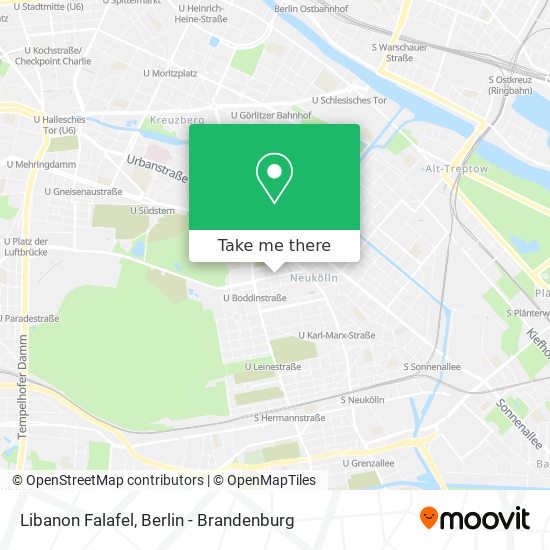 Libanon Falafel map