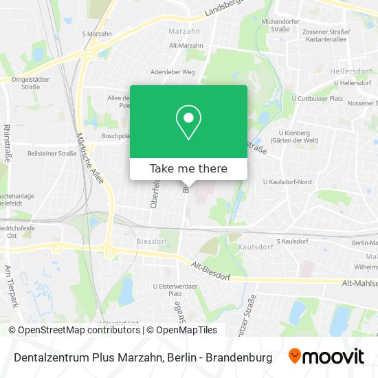 Карта Dentalzentrum Plus Marzahn