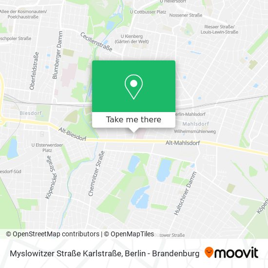 Myslowitzer Straße Karlstraße map