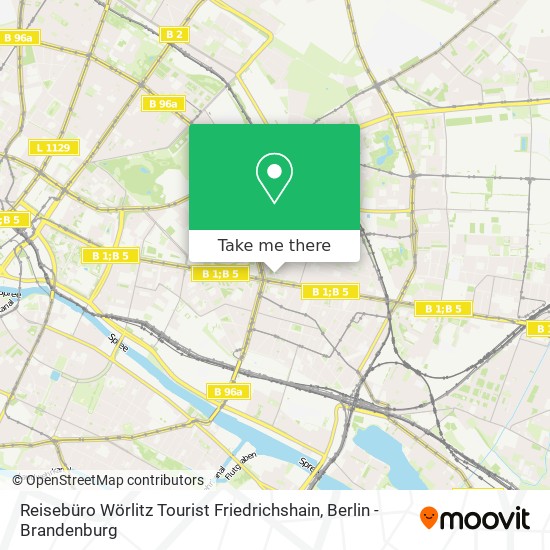 Reisebüro Wörlitz Tourist Friedrichshain map