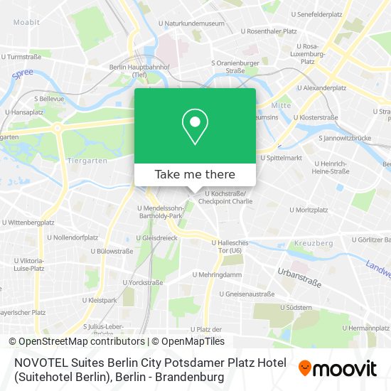 Карта NOVOTEL Suites Berlin City Potsdamer Platz Hotel (Suitehotel Berlin)