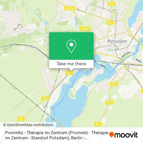 Карта Promnitz - Therapie im Zentrum (Promnitz - Therapie im Zentrum - Standort Potsdam)