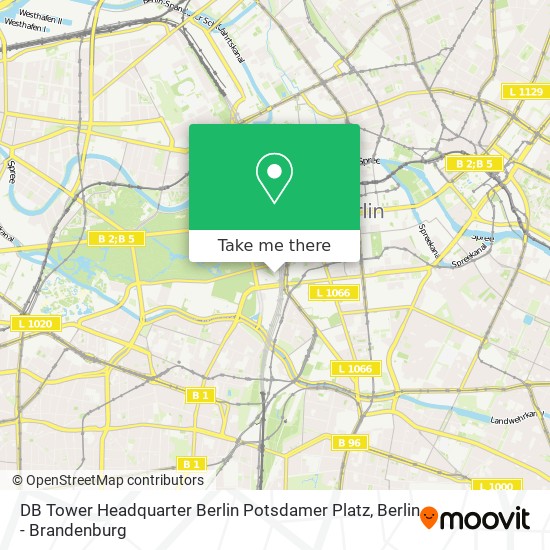 DB Tower Headquarter Berlin Potsdamer Platz map