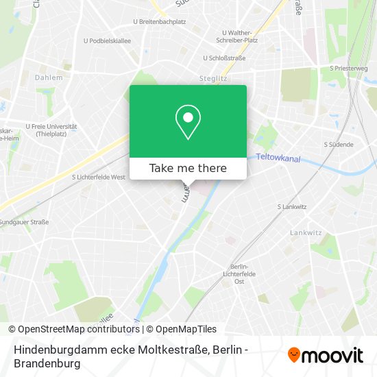 Карта Hindenburgdamm ecke Moltkestraße