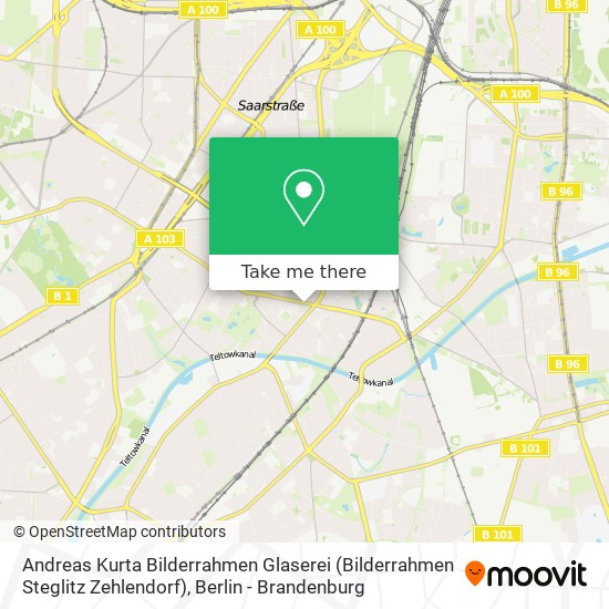 Andreas Kurta Bilderrahmen Glaserei (Bilderrahmen Steglitz Zehlendorf) map