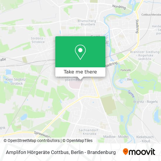 Карта Amplifon Hörgeräte Cottbus