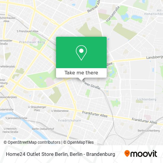 Home24 Outlet Store Berlin map