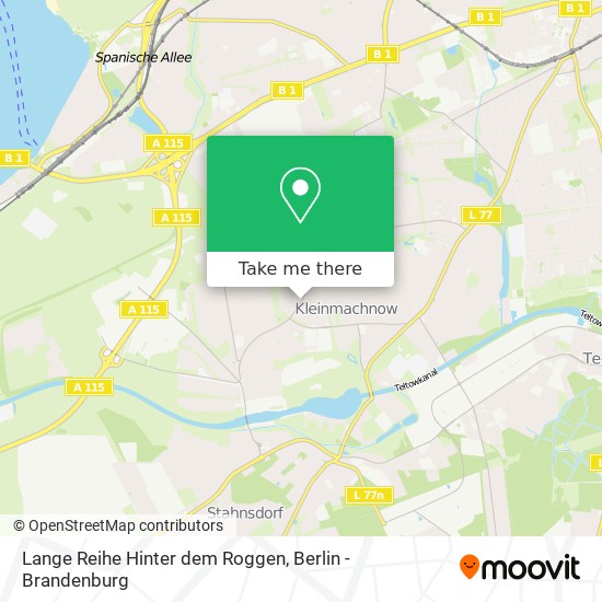 Lange Reihe Hinter dem Roggen map