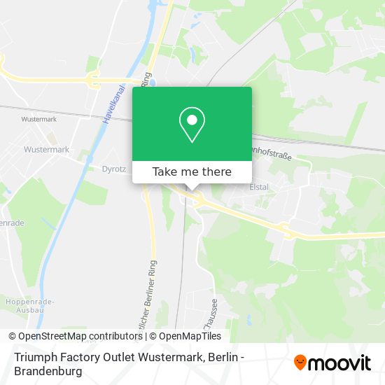 Triumph Factory Outlet Wustermark map