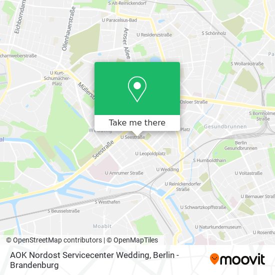 AOK Nordost Servicecenter Wedding map