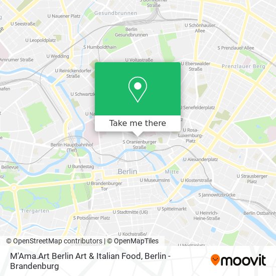 Карта M'Ama.Art Berlin Art & Italian Food