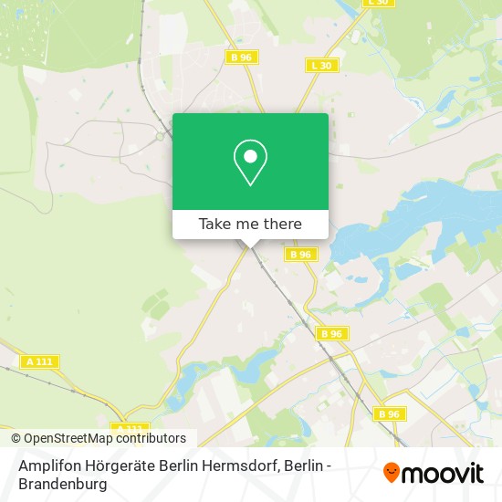 Карта Amplifon Hörgeräte Berlin Hermsdorf