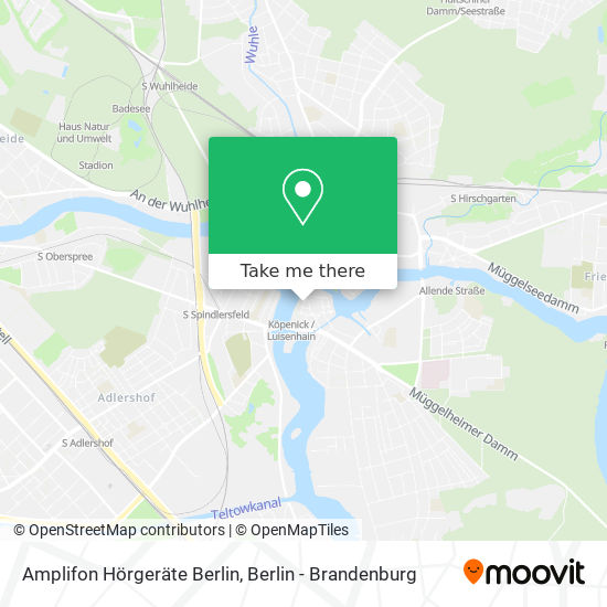 Карта Amplifon Hörgeräte Berlin